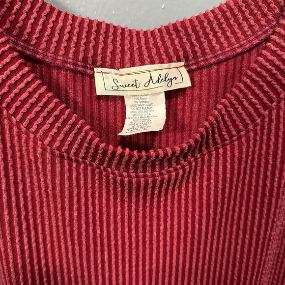 Sweet Adelyn Rose Ribbed Dress with Pockets -comfortable fit with slits in sides - Picture 3 of 11